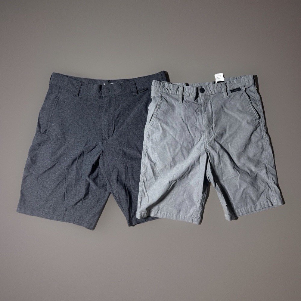 Laird Apparel Mens Hybrid Shorts Size 32 Gray Performance Stretch Drawstring